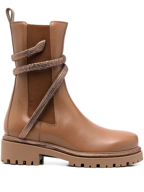 on running crystal combat boots